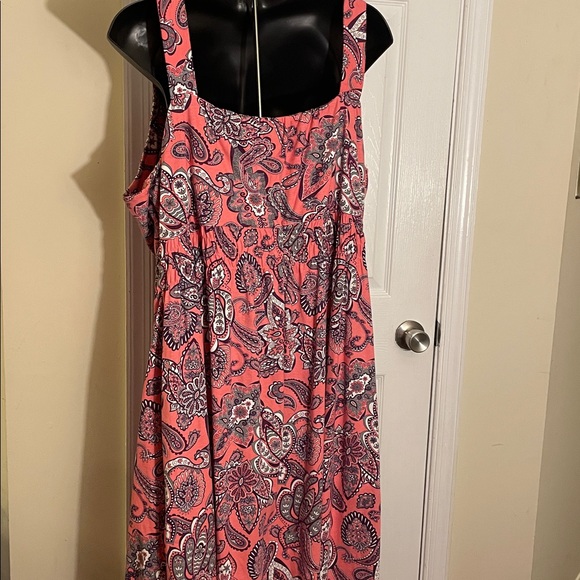 Woman Within Pink Paisley Sassy Sun Dress 4X - Picture 5 of 5